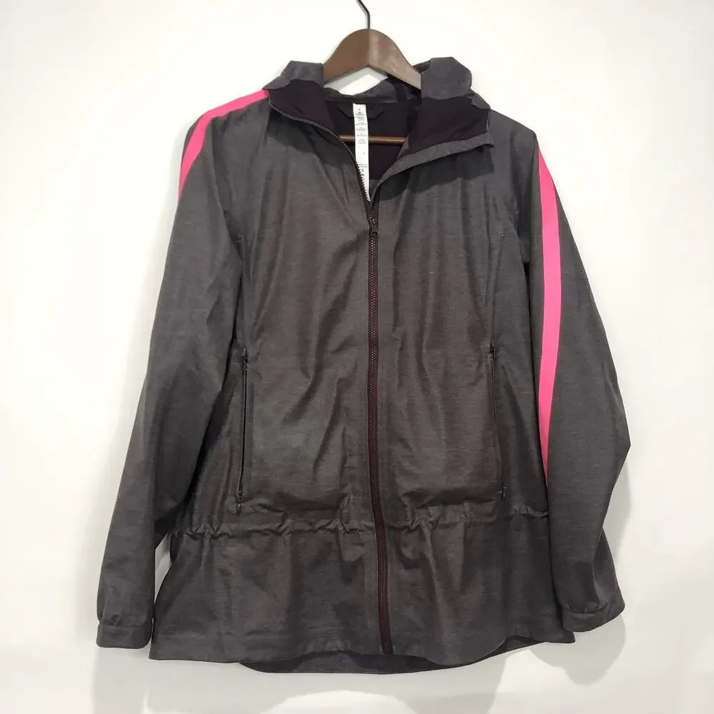 Lululemon The Drizz Rain Windbreaker Hoodie Jacket Multicolor Size 6